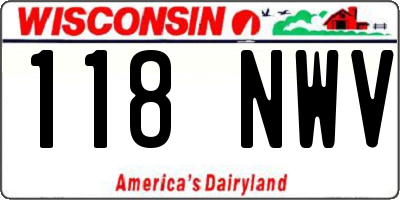 WI license plate 118NWV