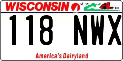 WI license plate 118NWX