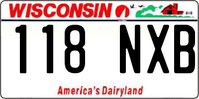 WI license plate 118NXB