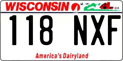 WI license plate 118NXF