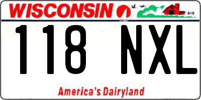 WI license plate 118NXL