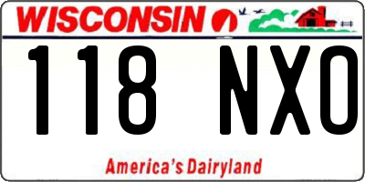 WI license plate 118NXO