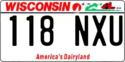 WI license plate 118NXU