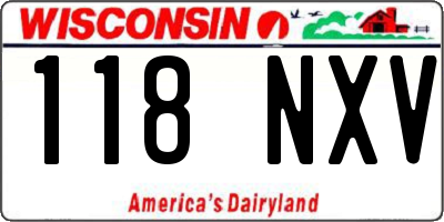 WI license plate 118NXV