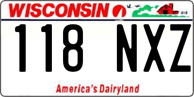WI license plate 118NXZ