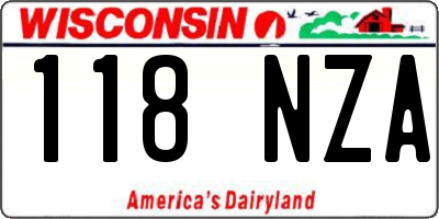 WI license plate 118NZA
