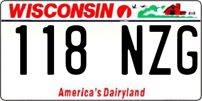WI license plate 118NZG