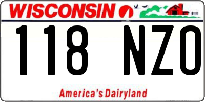 WI license plate 118NZO