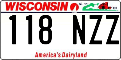 WI license plate 118NZZ