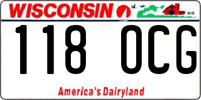 WI license plate 118OCG