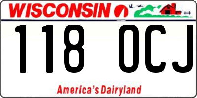 WI license plate 118OCJ