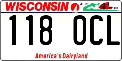 WI license plate 118OCL
