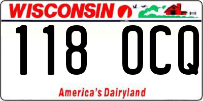 WI license plate 118OCQ