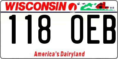 WI license plate 118OEB