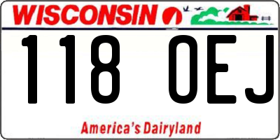 WI license plate 118OEJ