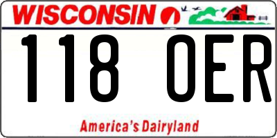 WI license plate 118OER
