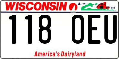 WI license plate 118OEU