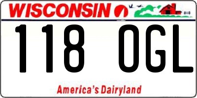 WI license plate 118OGL