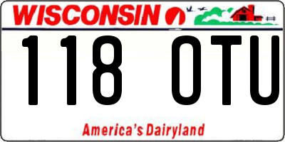 WI license plate 118OTU