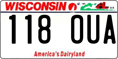 WI license plate 118OUA