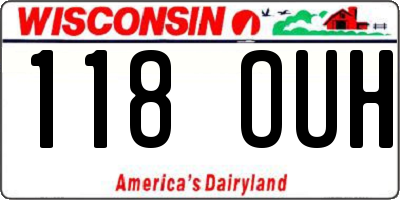 WI license plate 118OUH