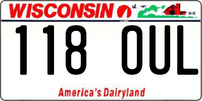 WI license plate 118OUL