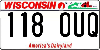 WI license plate 118OUQ