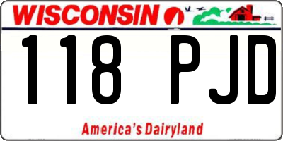 WI license plate 118PJD