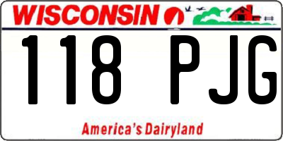 WI license plate 118PJG
