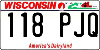 WI license plate 118PJQ