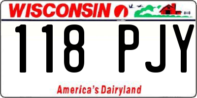 WI license plate 118PJY