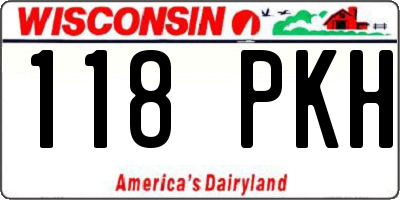 WI license plate 118PKH
