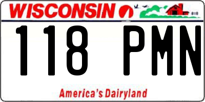 WI license plate 118PMN