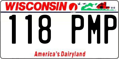 WI license plate 118PMP