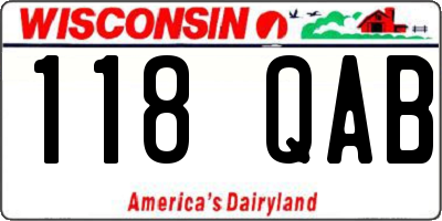 WI license plate 118QAB