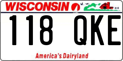 WI license plate 118QKE