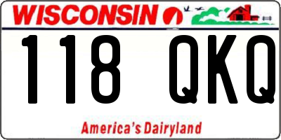 WI license plate 118QKQ