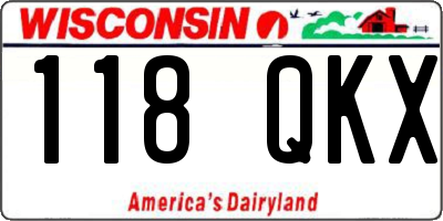 WI license plate 118QKX