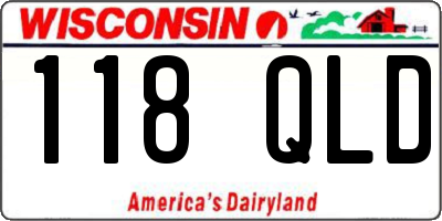 WI license plate 118QLD
