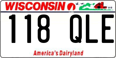 WI license plate 118QLE