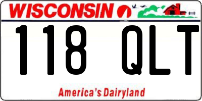 WI license plate 118QLT