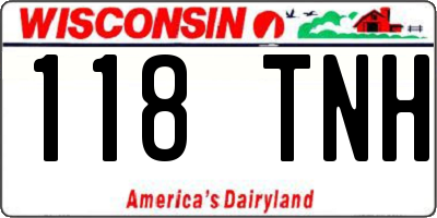 WI license plate 118TNH