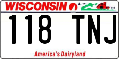 WI license plate 118TNJ