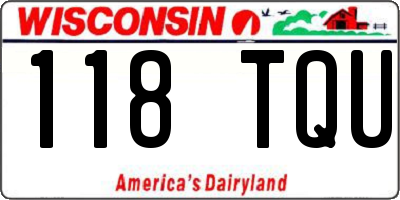 WI license plate 118TQU