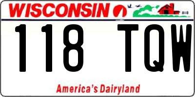 WI license plate 118TQW