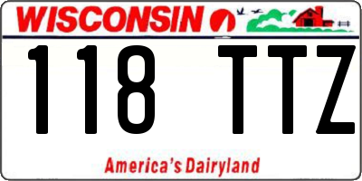 WI license plate 118TTZ