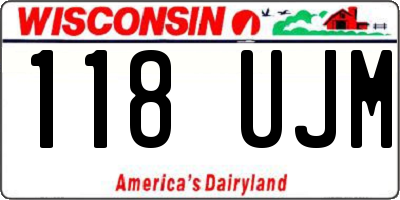 WI license plate 118UJM