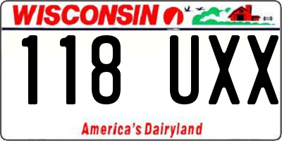 WI license plate 118UXX