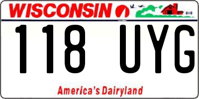 WI license plate 118UYG