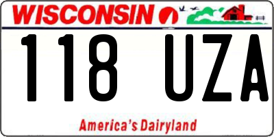 WI license plate 118UZA